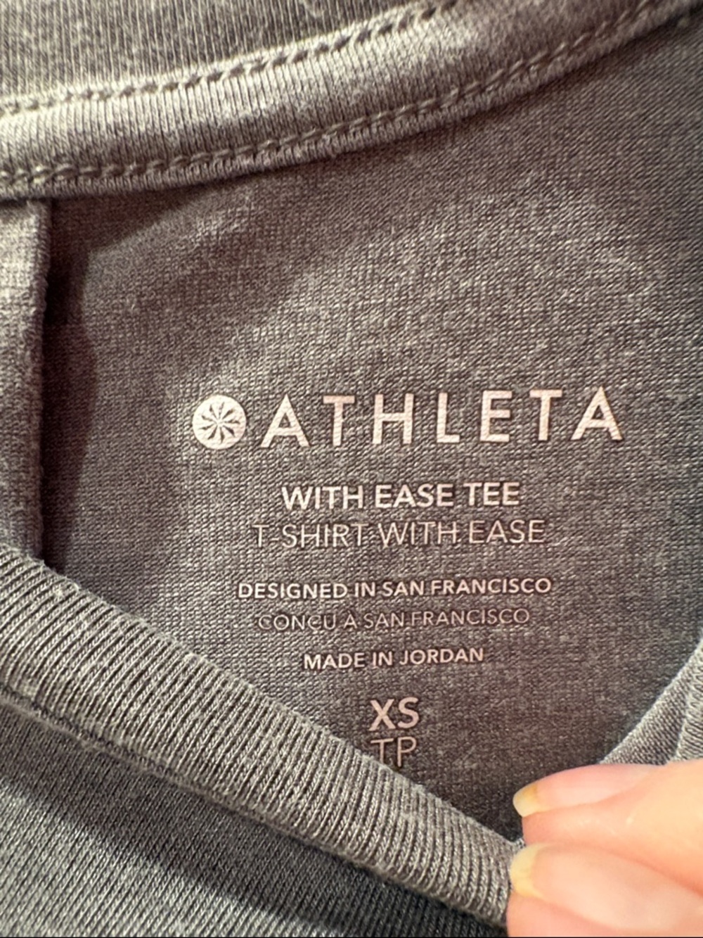 Athleta Gray With Ease Top Size XS - Picture 2 of 5